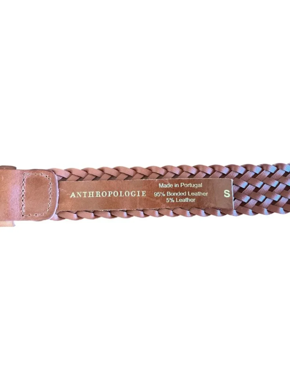 Anthropologie Western Buckle Woven Tan Belt Size Small New With Tag